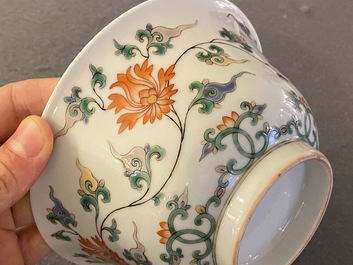 A Chinese famille verte 'lotus' bowl, Kangxi
