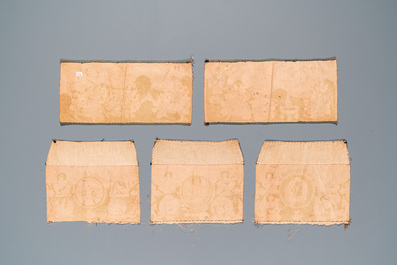 Neuf peintures votives sur coton, Tibet, 19&egrave;me