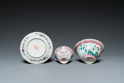 21 Chinese famille rose wares for the Straits or Peranakan market, 19th C.