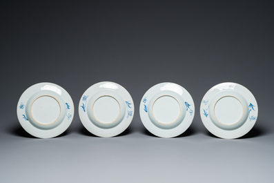 16 Chinese blue and white wares, Kangxi/Qianlong