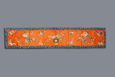 Three Chinese silk embroideries, 19/20th C.