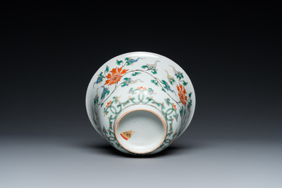 A Chinese famille verte 'lotus' bowl, Kangxi