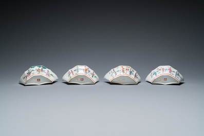 Service &agrave; mendiants en porcelaine de Chine famille rose, 19&egrave;me