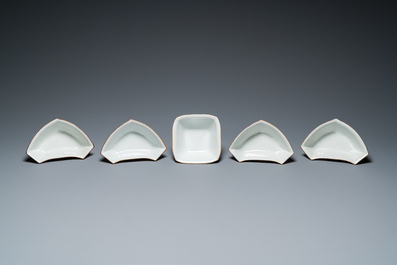 Service &agrave; mendiants en porcelaine de Chine famille rose, 19&egrave;me