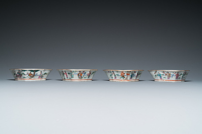 Service &agrave; mendiants en porcelaine de Chine famille rose, 19&egrave;me