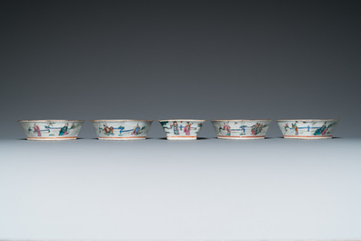 Service &agrave; mendiants en porcelaine de Chine famille rose, 19&egrave;me