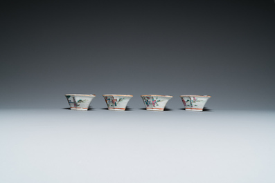 Service &agrave; mendiants en porcelaine de Chine famille rose, 19&egrave;me