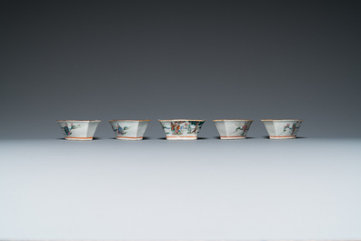 Service &agrave; mendiants en porcelaine de Chine famille rose, 19&egrave;me