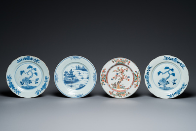 Belle collection de porcelaines de Chine, la majorit&eacute; en bleu et blanc, Kangxi et post&eacute;rieur