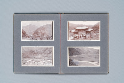A rare photo album on the 13th Dalai Lama's return from exile from India, ca. 1912/1913