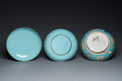Bo&icirc;te &agrave; &eacute;pices en &eacute;maux de Canton &agrave; compartiment interne, Chine, Qianlong