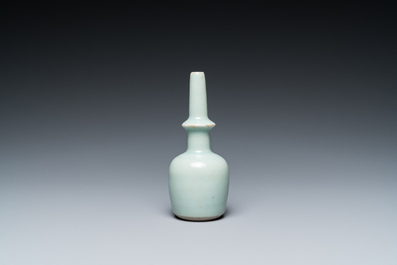A Chinese celadon-glazed miniature 'kundika' vase, Song/Yuan