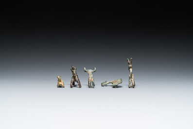 Five Chinese bronze animals, Ordos culture, Eastern Zhou