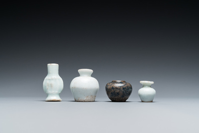 A large collection of Vietnamese blue and white covered boxes and other shipwreck porcelain, 12th C. and later