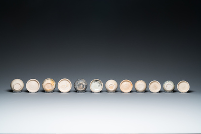 A large collection of Vietnamese blue and white covered boxes and other shipwreck porcelain, 12th C. and later