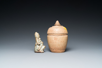 A large collection of Vietnamese blue and white covered boxes and other shipwreck porcelain, 12th C. and later