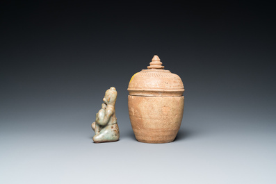 A large collection of Vietnamese blue and white covered boxes and other shipwreck porcelain, 12th C. and later