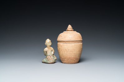 A large collection of Vietnamese blue and white covered boxes and other shipwreck porcelain, 12th C. and later