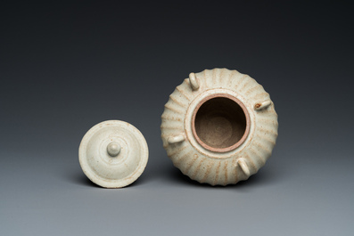A large collection of Vietnamese blue and white covered boxes and other shipwreck porcelain, 12th C. and later