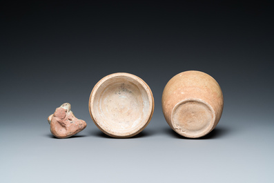 A large collection of Vietnamese blue and white covered boxes and other shipwreck porcelain, 12th C. and later