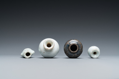 A large collection of Vietnamese blue and white covered boxes and other shipwreck porcelain, 12th C. and later