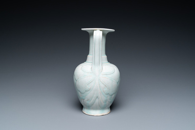 A Chinese qingbai ewer with floral design, Song