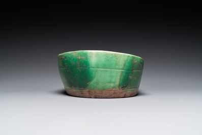 A Chinese sancai 'mandarin ducks' pillow, possibly Dangyangyu kilns, Henan, Song or later
