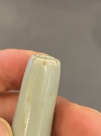 A Chinese celadon-glazed miniature 'kundika' vase, Song/Yuan