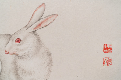 Ma Jin 馬晉 (1900-1970): 'Rabbit', pencil on paper