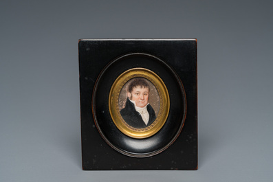 Quatre portraits miniatures, Angleterre et/ou France, 18/19&egrave;me