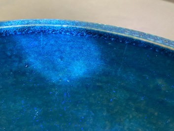 A Chinese turquoise-glazed censer or alms bowl, late Ming