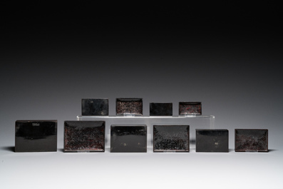 Eleven Chinese Cultural Revolution lacquer wares