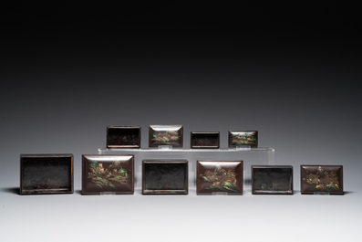 Eleven Chinese Cultural Revolution lacquer wares