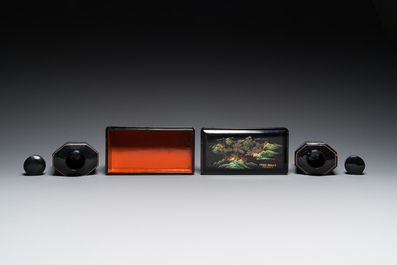 Eleven Chinese Cultural Revolution lacquer wares