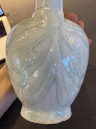 A Chinese qingbai ewer with floral design, Song