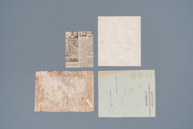 Acht anatomische gravures en vier diverse gravures, 16/18e eeuw