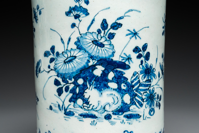 A fine Dutch Delft blue and white five-piece garniture, 1st quarter 18th C.