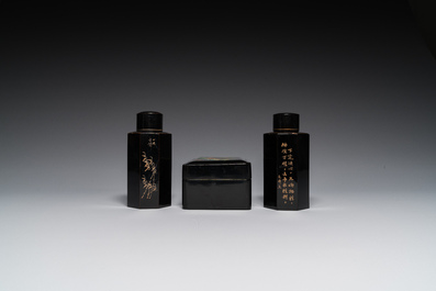 Eleven Chinese Cultural Revolution lacquer wares