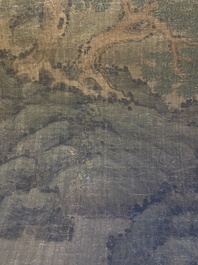 Du Qiong 杜瓊 (1396-1474): 'Mountainous landscape with pines', ink and colour on silk, dated July 1440