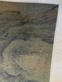 Du Qiong 杜瓊 (1396-1474): 'Mountainous landscape with pines', ink and colour on silk, dated July 1440