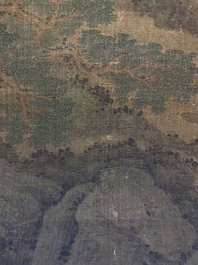 Du Qiong 杜瓊 (1396-1474): 'Mountainous landscape with pines', ink and colour on silk, dated July 1440