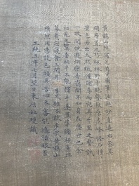 Du Qiong 杜瓊 (1396-1474): 'Mountainous landscape with pines', ink and colour on silk, dated July 1440