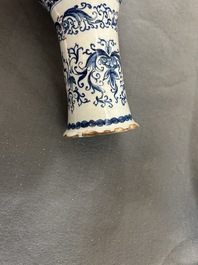 A fine Dutch Delft blue and white five-piece garniture, 1st quarter 18th C.