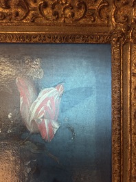 Van Verendael, Nicolaes (1640-1691, attr. &agrave;): Urne au bouquet de fleurs avec papillon, huile sur toile