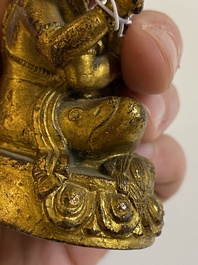 Mahakala en bronze dor&eacute;, Sino-Tibet, 19&egrave;me
