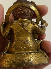 Mahakala en bronze dor&eacute;, Sino-Tibet, 19&egrave;me