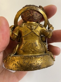 Mahakala en bronze dor&eacute;, Sino-Tibet, 19&egrave;me