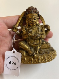 Mahakala en bronze dor&eacute;, Sino-Tibet, 19&egrave;me