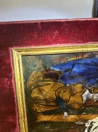 A rectangular Limoges enamel 'Crucifixion' plaque, France, 16th C.