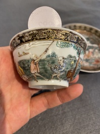 A fine Chinese famille rose cup and saucer, Yongzheng